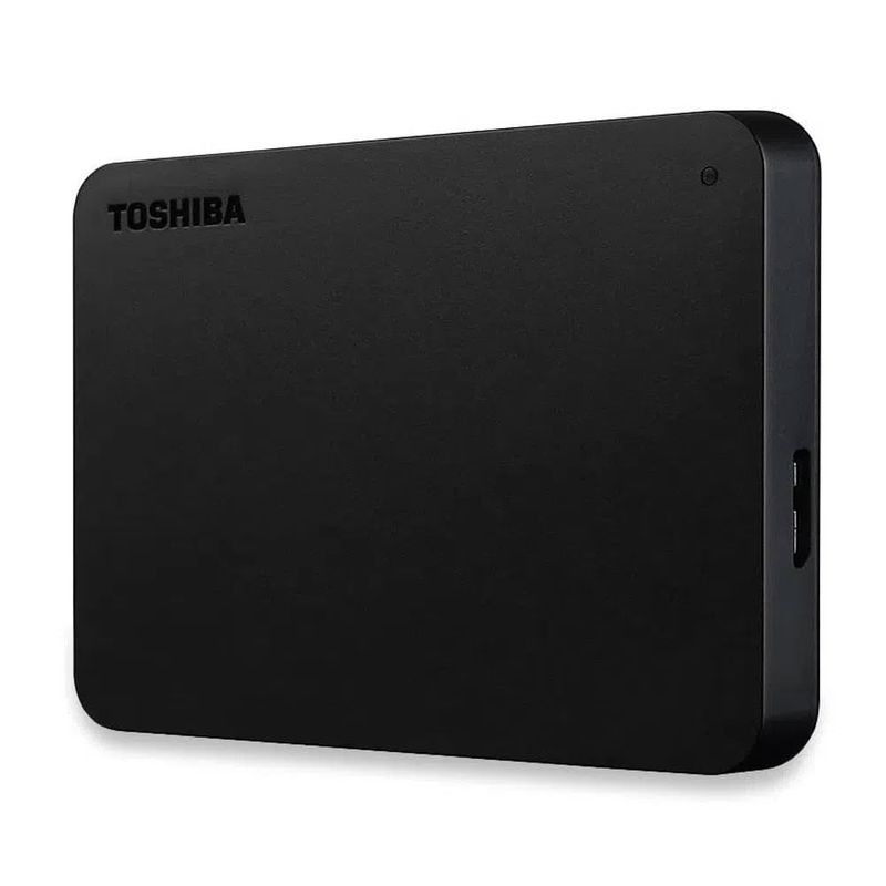 Disco duro externo Toshiba Canvio Basics 2TB con usb 3.0, frontal oblicuo