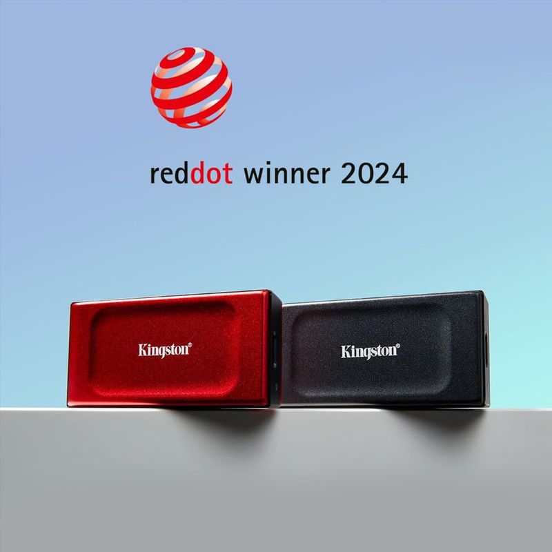 SSD externo Kingston XS1000 2TB Rojo Especificaciones reconocimiento como recomendado por Trusted Reviews 2024