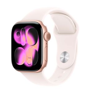 Apple Watch Series 11 42mm/OLED, resistente al agua hasta 50 m, batería hasta 24 horas, correa S/M, oro rosa