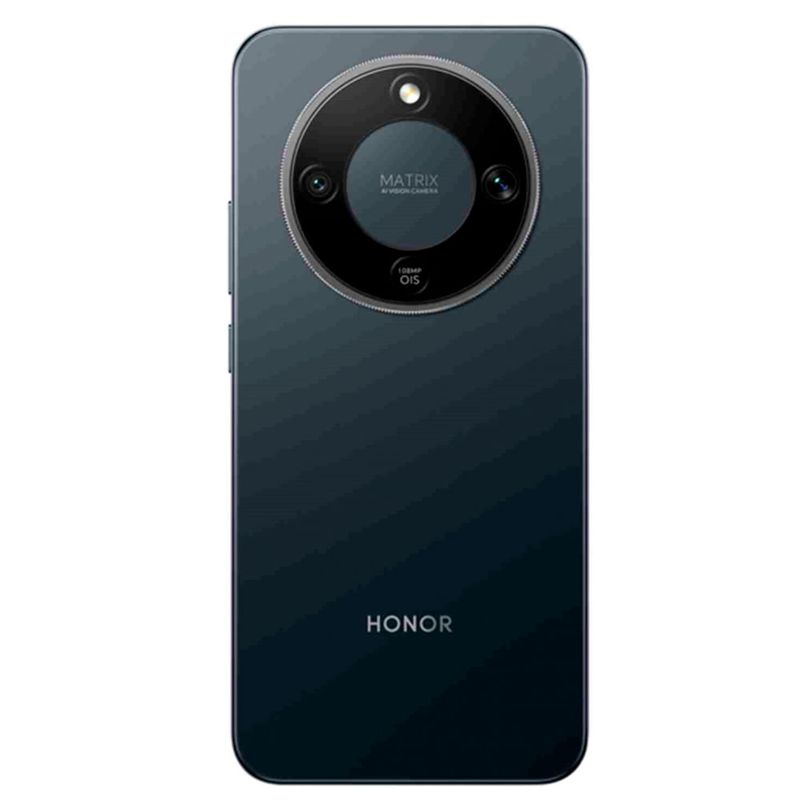 Celular Honor Magic 8 Lite cámara 108MP negro medianoche vista trasera detalle módulo circular