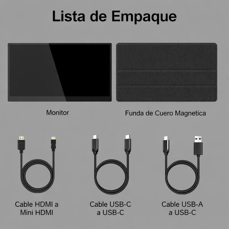 Monitor Touch Portátil Pixelled 15.6 pulgadas Full HD plateado vista frontal oficina y estudio
