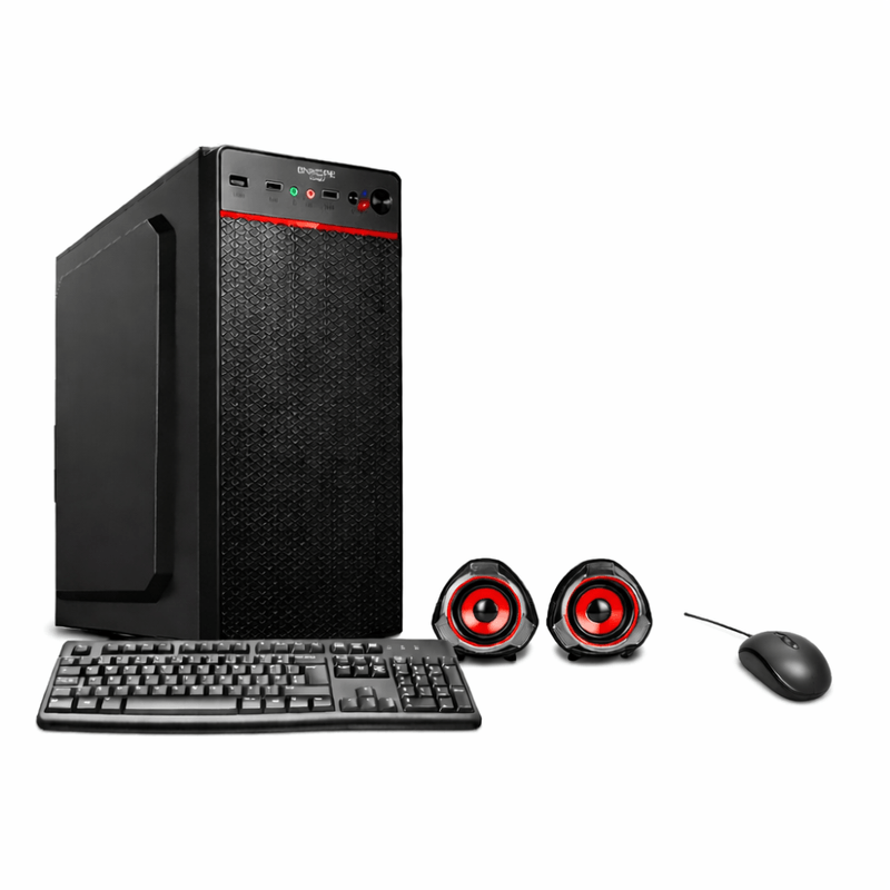 PC armada Intel Core i3 14100 16GB RAM 500GB SSD case de torre monitor 22 pulgadas oficina estudio