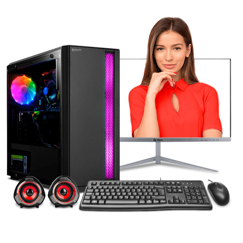PC armada Intel Core i5 12400 16GB RAM 500GB SSD monitor 22 pulgadas IPS teclado oficina