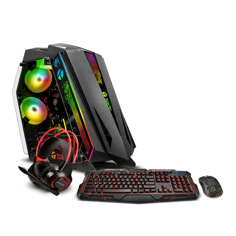 PC armada Ryzen 7 5700G 16GB RAM 500GB SSD monitor 24 pulgadas curvo teclado gamer