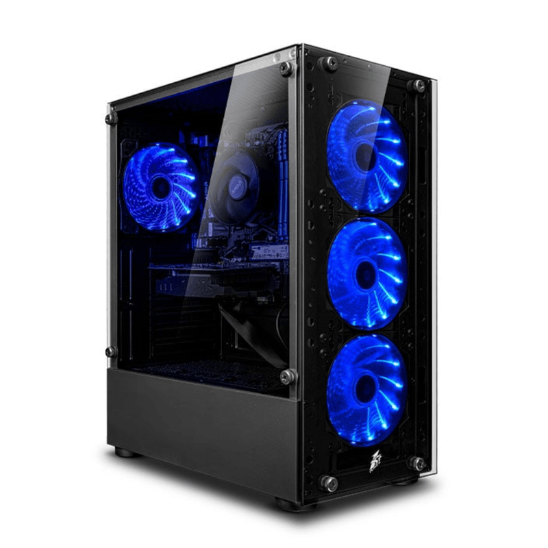 PC armada Intel Core i3 14100F 16GB RAM 500GB SSD monitor 24 pulgadas curvo teclado RTX 3050 6GB gaming