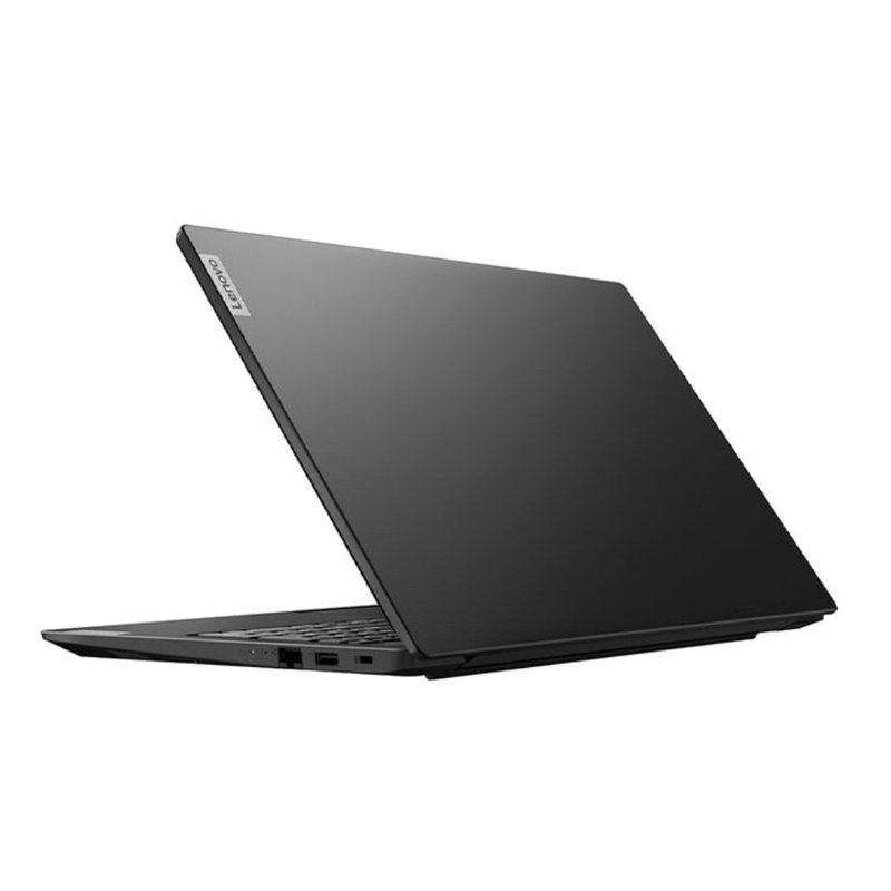Laptop Lenovo V15 G2 IJL 15.6" Intel Celeron negro dorsal-oblicuo