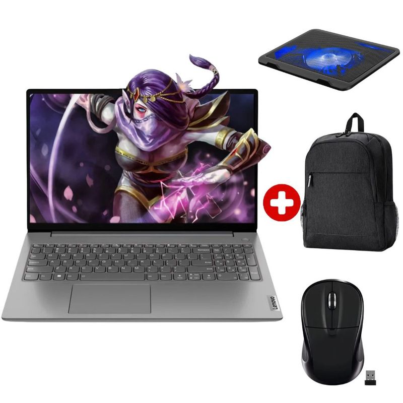 Laptop gamer Lenovo V15 G4 AMN 15.6" AMD Ryzen 5 frontal