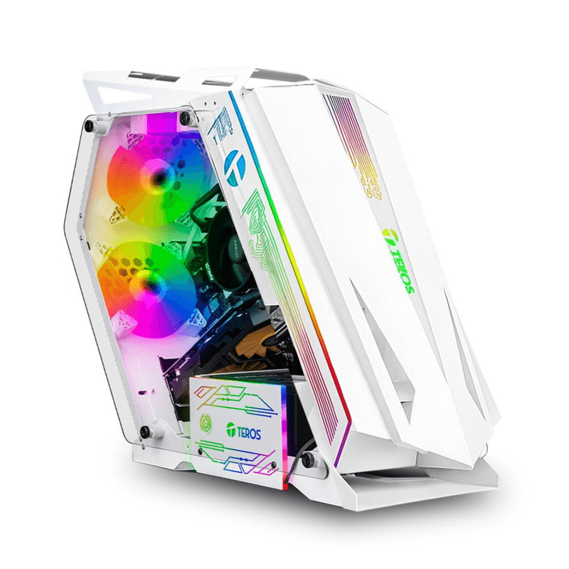 PC gamer Draco RGB Ryzen 5 5500 16GB RAM 500GB SSD monitor 24 curvo setup gaming