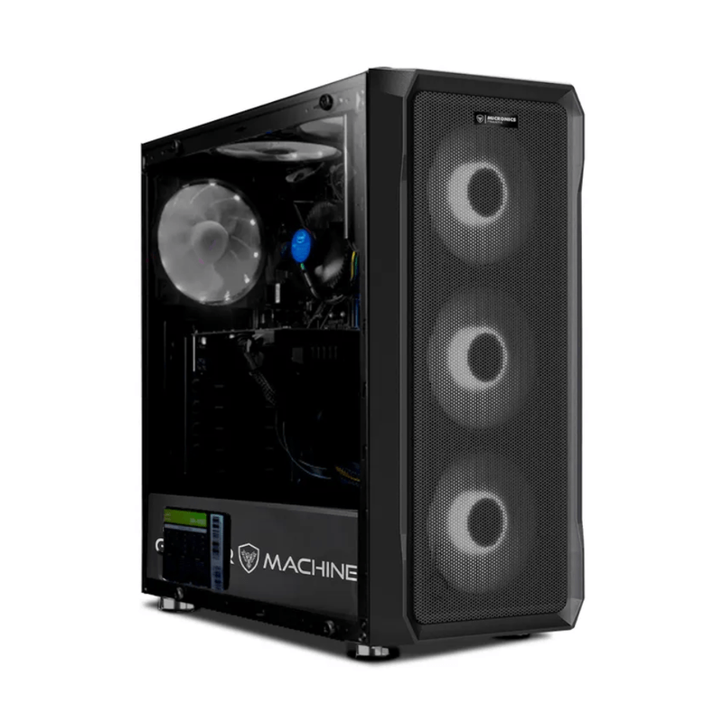 pc armada intel core i7 12700f 500gb ssd 16gb ram monitor 24" ips negro frente oficina profesional
