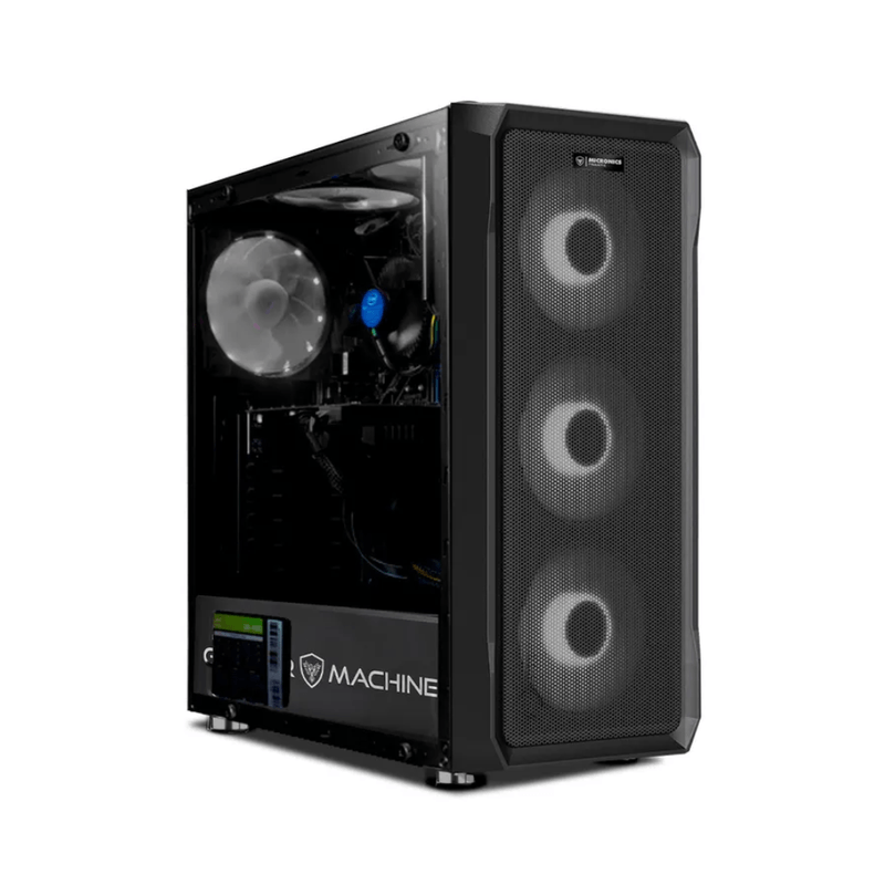 pc intel core i5 14400f 500gb ssd 16gb ram monitor 24 ips case de torre negro vista frontal escritorio profesional