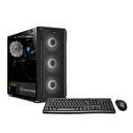 pc intel core i5 14400f 500gb ssd 16gb ram monitor 24 ips case de torre negro vista frontal escritorio profesional