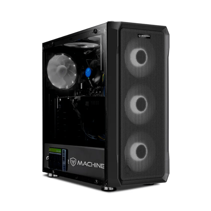 PC armada Intel Core i5 14400F 500GB SSD 16GB RAM case de torre negro monitor 24 pulgadas workstation escritorio profesional