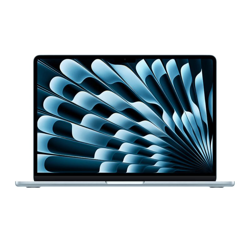 laptop Apple MacBook Air M4 13 pulgadas pantalla Liquid Retina True Tone Blue Sky frente oficina estudio