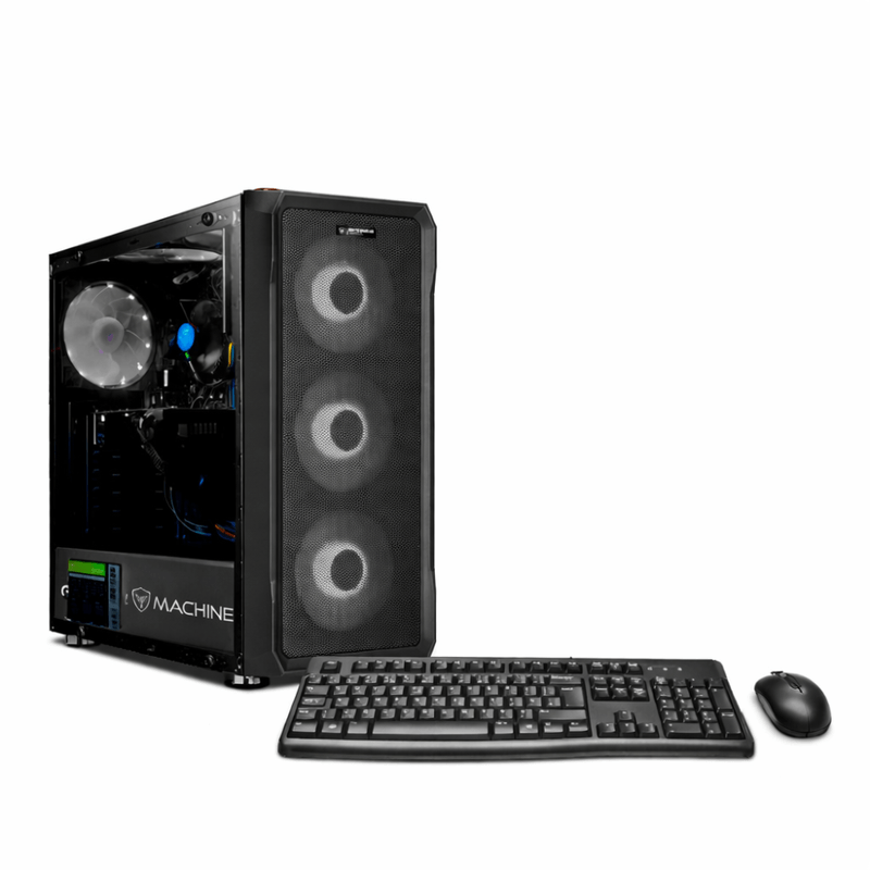 PC armada Intel Core i7 10700F 16GB RAM 500GB SSD monitor 24" IPS teclado vista frontal entorno oficina