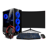 PC gamer Storm Blue Plus Ryzen 7 5700G rendimiento extremo azul frontal gaming setup
