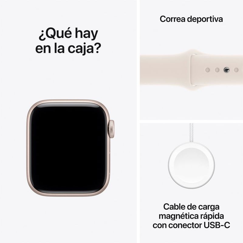 Smartwatch Apple Watch Serie SE 3, pantalla 40MM/OLED, blanco, especificaciones