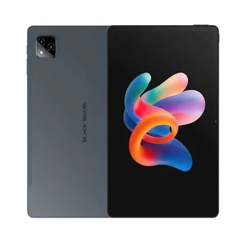 Tablet Xiaomi Black Shark Pad 7 128GB 8GB color gris vista frontal y trasera