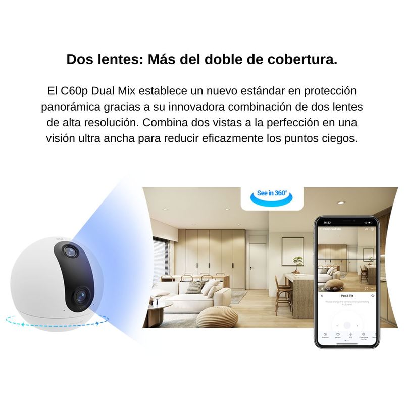 Cámara de seguridad Ezviz C60p Dual Mix 2K