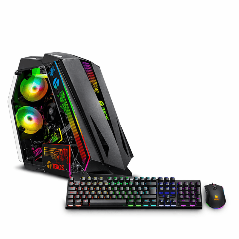 pc gamer Draco RGB Plus Intel Core i9 12900KF 32GB RAM 1TB SSD monitor 24" curvo frontal setup gaming