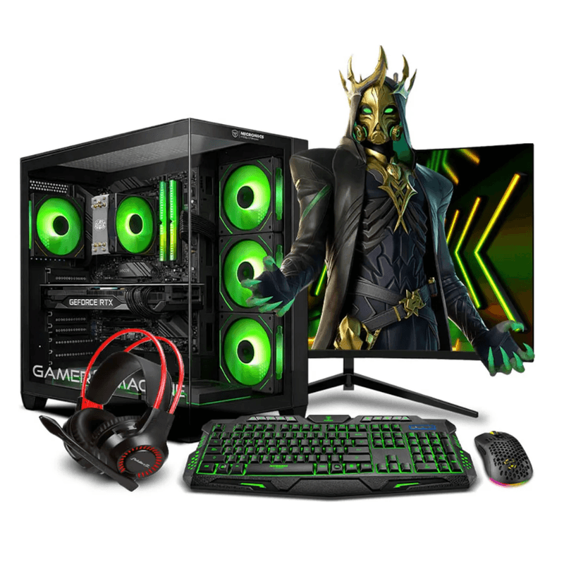 PC Gamer Draco Green Plus Intel i7 12700F 16GB RAM 500GB SSD RTX5060TI 16GB 24" Curvo. Fluidez y gráficos impresionantes. ¡Cómprala en Coolbox.pe!