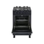 Cocina de pie Sole Glissa 4 hornillas negro Frontal