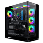 pc gamer ryzen 7 7700x green 16gb ram 500gb ssd monitor 24" rtx5050 vista frontal setup gaming