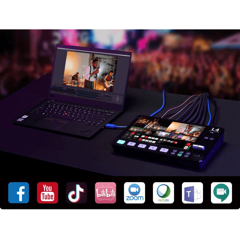 Mezclador de video Feelworld L4 pantalla 10.1" táctil