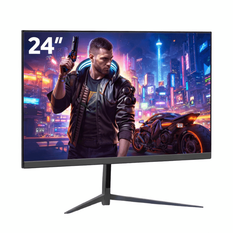 PC AMD Ryzen 5 3400G 512GB SSD 8GB RAM negro vista frontal oficina