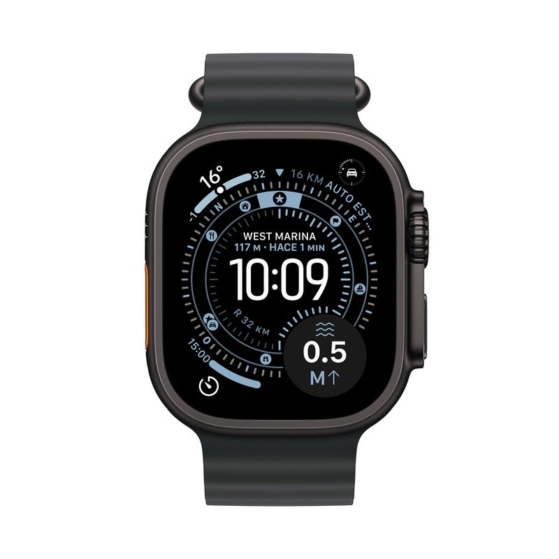 Apple Watch Ultra 3 pantalla 49mm OLED GPS resistente al agua 50m, batería hasta 36 horas y 64GB, color negro. ¡Cómpralo en Coolbox.pe!