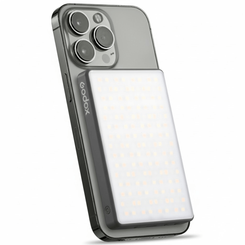 Luz LED RGB Godox MA5R portátil con power bank magnético