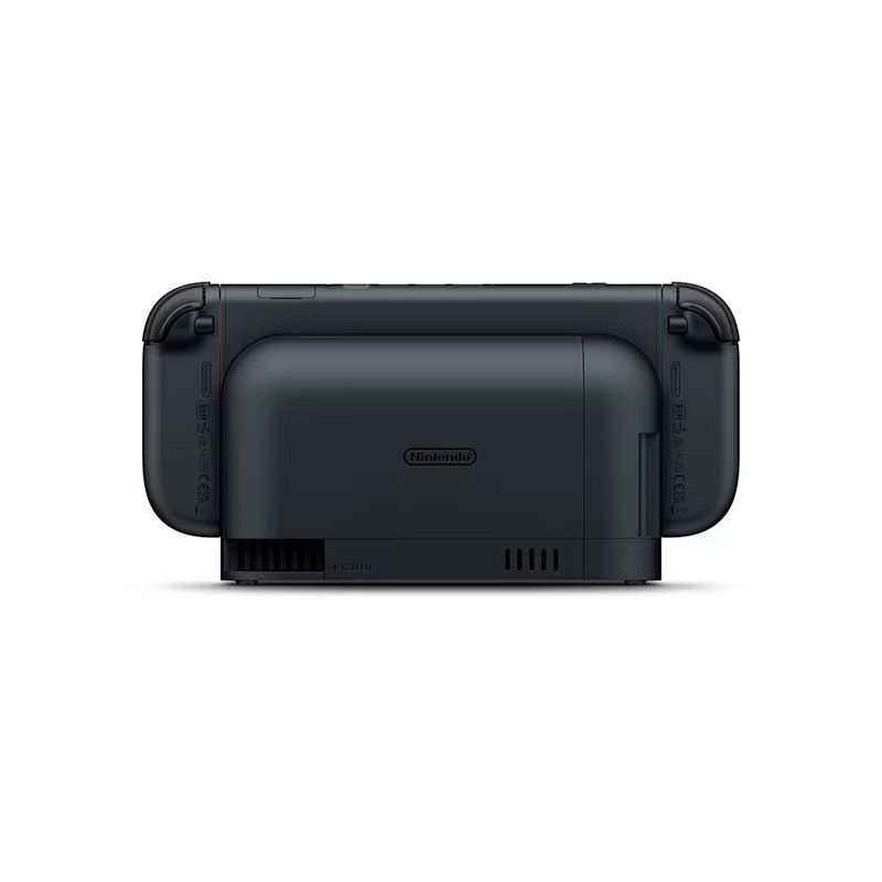 consola Nintendo Switch 2 pantalla 7.9 Full HD negro vista frontal modo portátil y dock