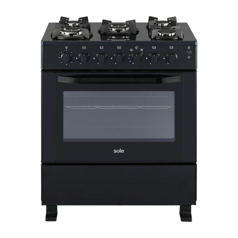 Cocina de pie Sole Glissa 76 cm, 5 hornillas, GLP/GN