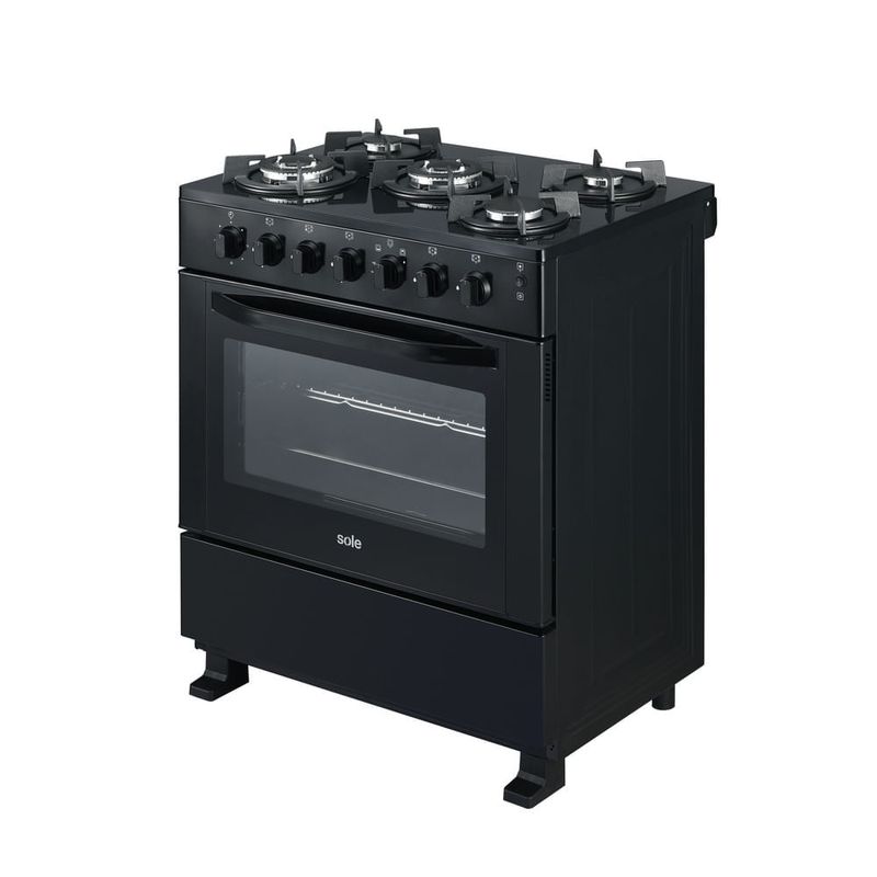 Cocina de pie Sole Glissa 76 cm, 5 hornillas, GLP/GN