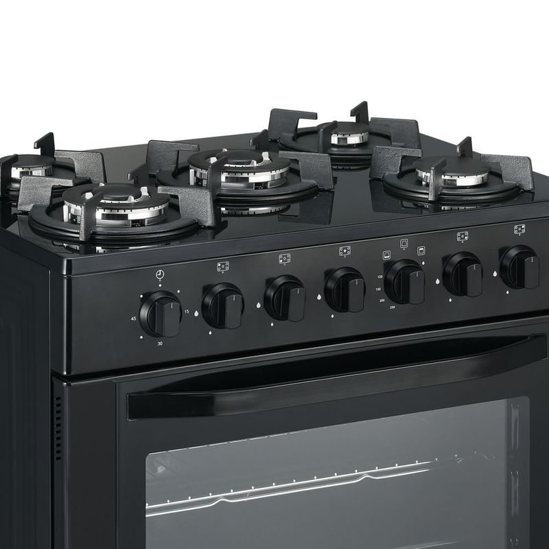 Cocina de pie Sole Glissa 76 cm, 5 hornillas, GLP/GN