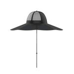 sombrero solar ecoflow 6v m-l upf50+ negro vista frontal camping
