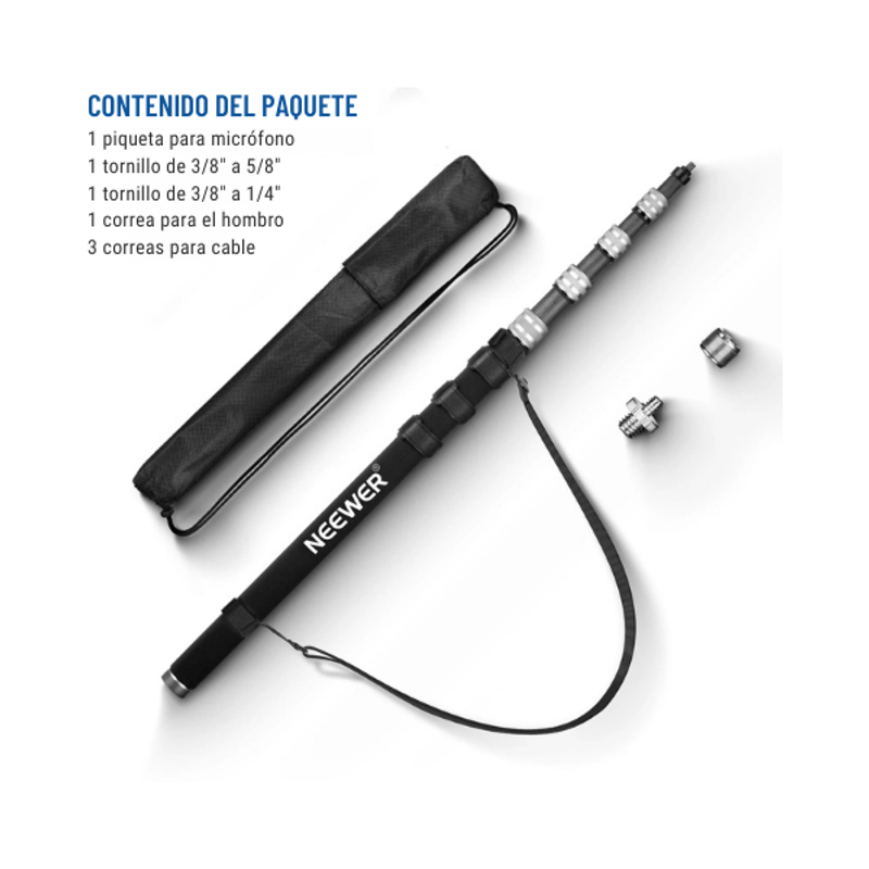 Boom pole Neewer MS-300C fibra de carbono