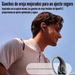 Audífonos open ear Shokz OpenFit 2 T920 bluetooth black vista frontal en uso deportivo