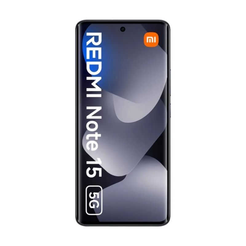 Celular Xiaomi Redmi Note 15 cámara 108MP negro vista frontal en uso cotidiano
