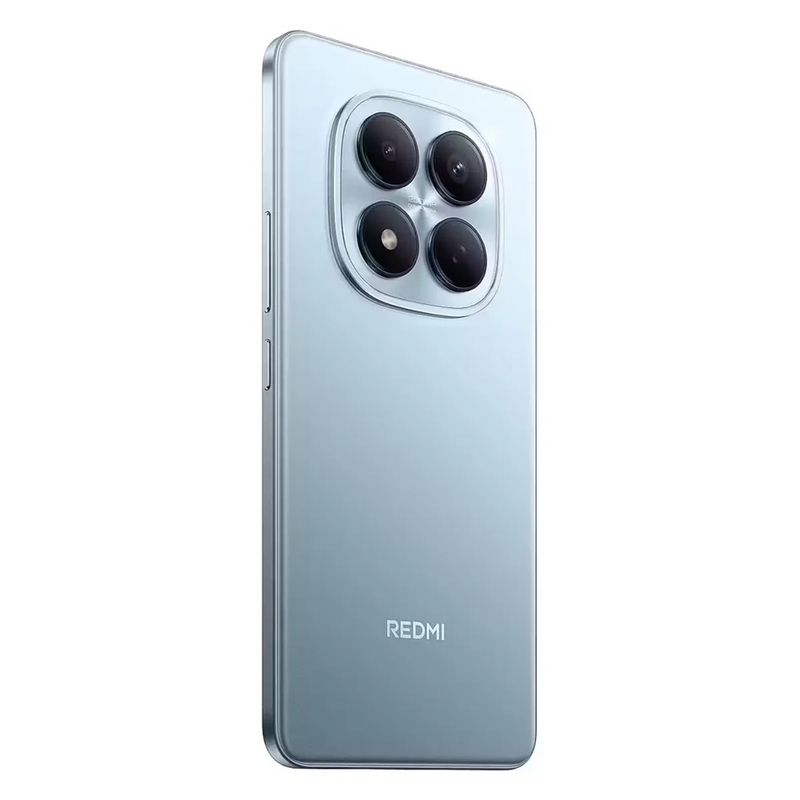 Celular Xiaomi Redmi Note 15 Pro 4G cámara 200MP azul vista frontal en uso cotidiano