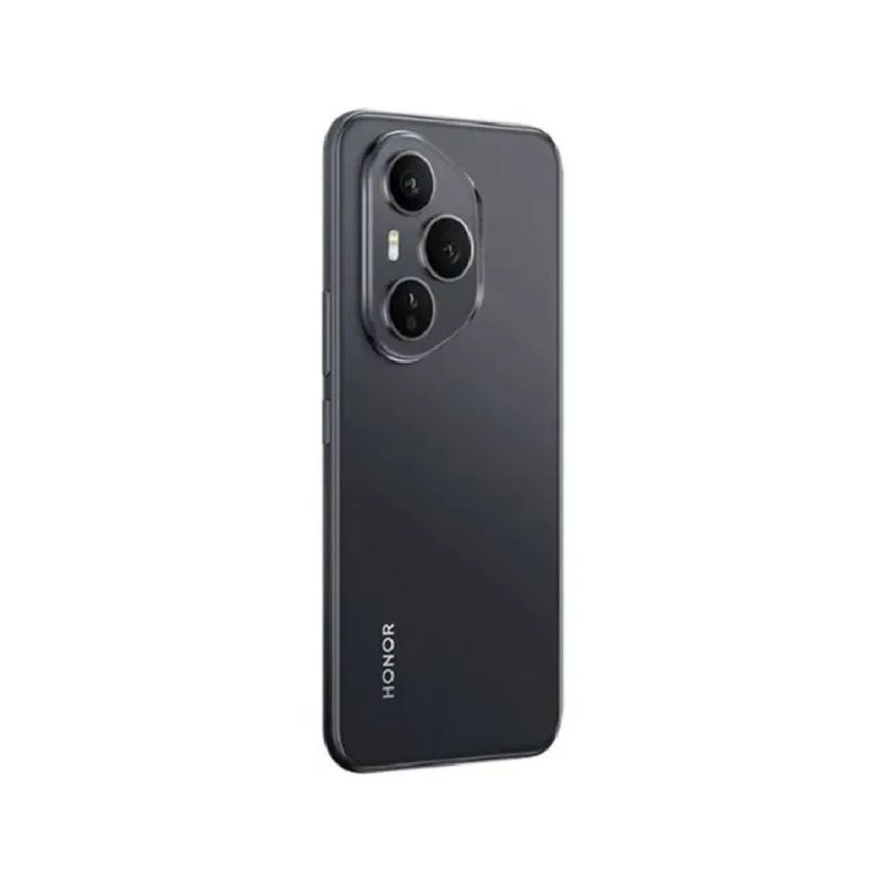 Celular Honor 400 5G cámara 200MP negro vista frontal en uso cotidiano