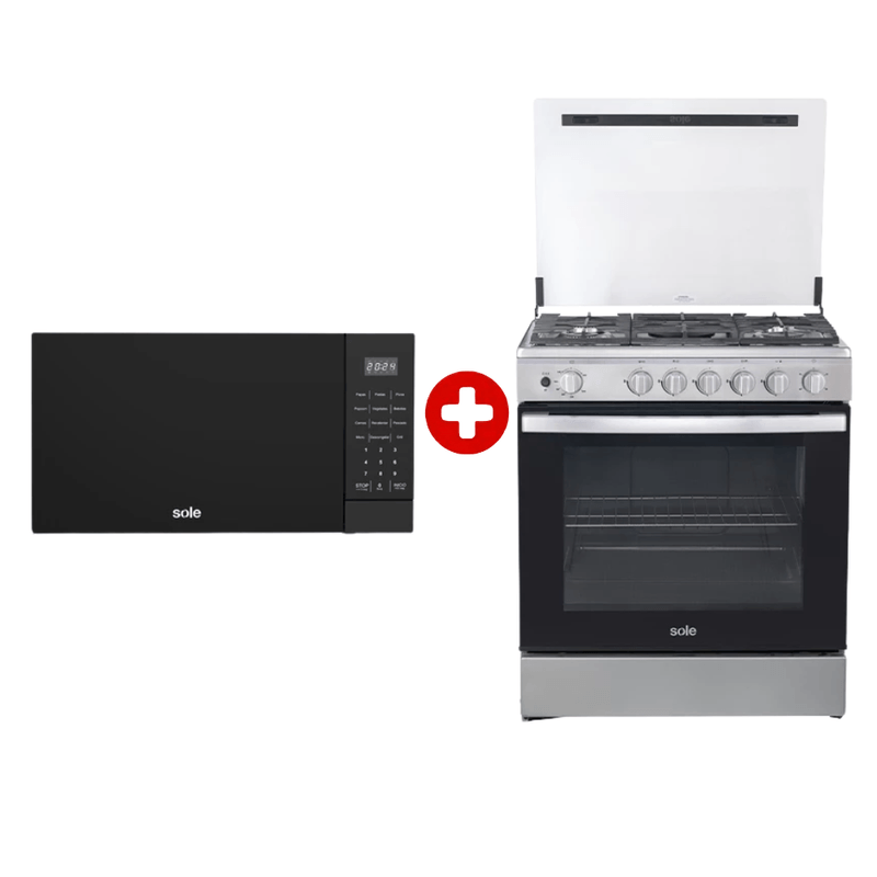 Combo cocina 5 hornillas + microondas 21L