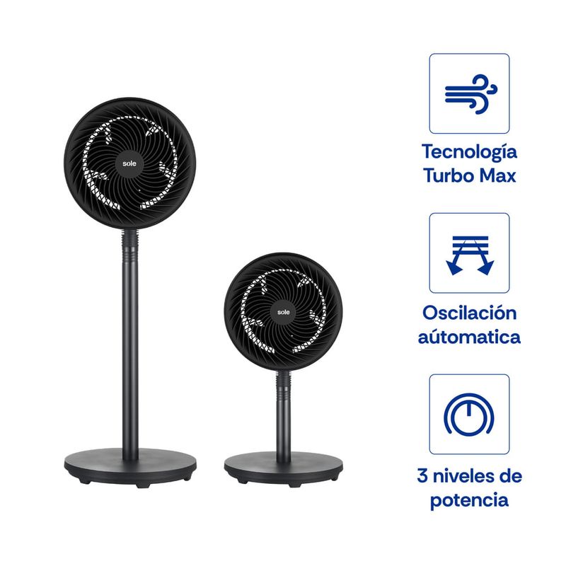 Combo ventilador 2en1 + purificador Sole Prime