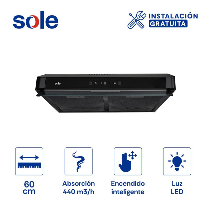 Combo cocina + campana + refri 525L + purificador