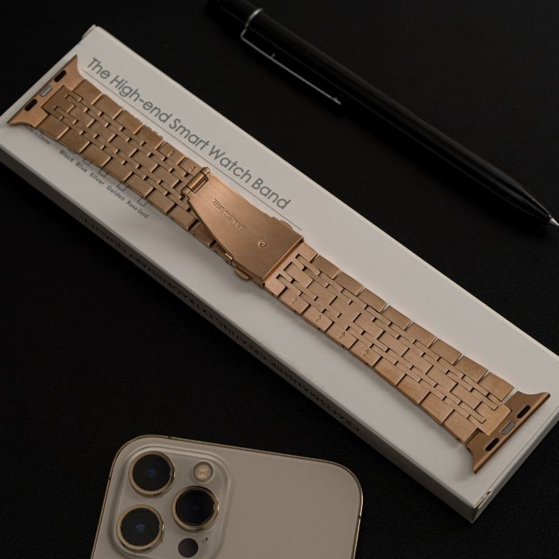 Correa Acero Loop Apple Watch 46mm S10 S11 Rose Gold