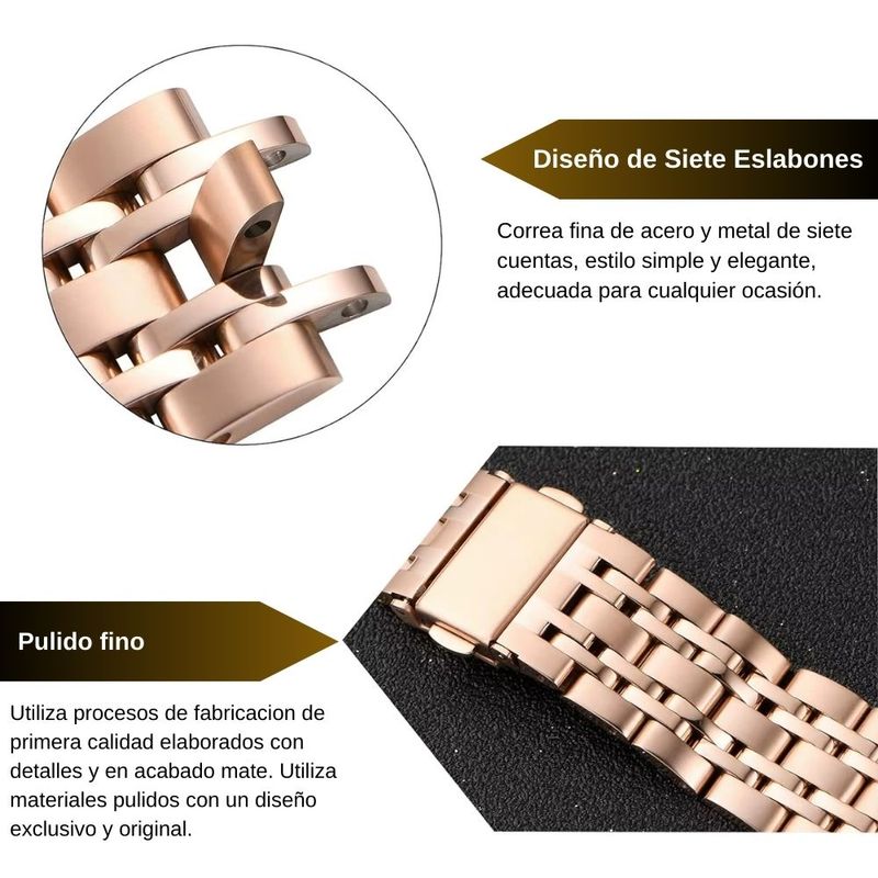 Correa Acero Loop Apple Watch 46mm S10 S11 Rose Gold
