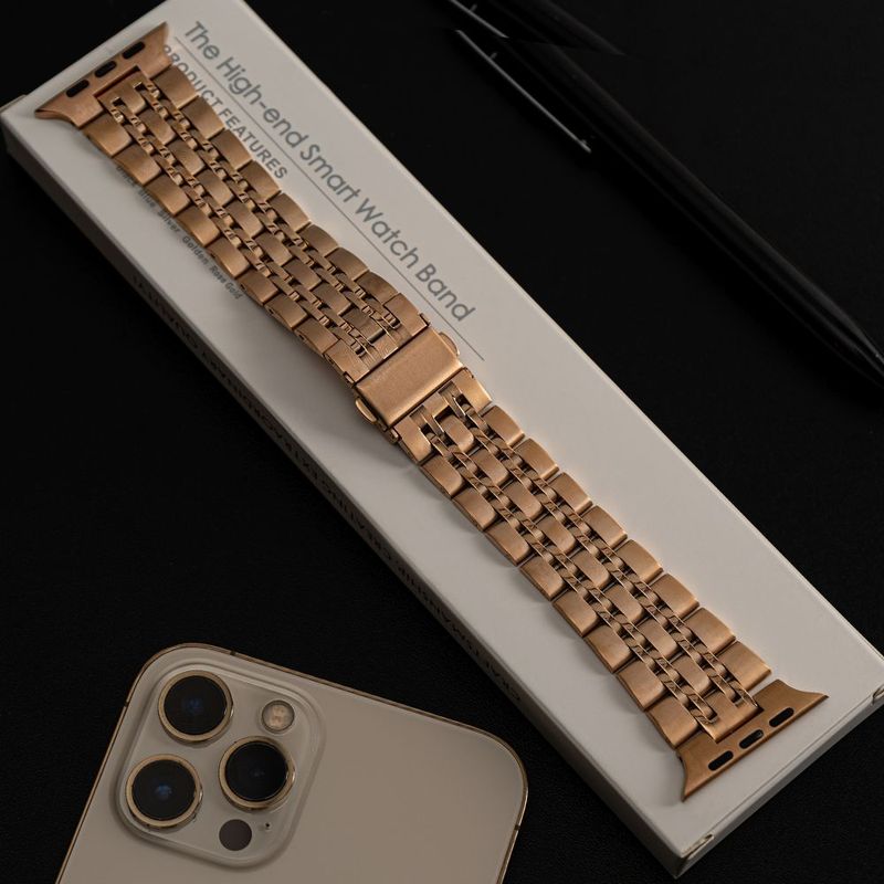 Correa Acero Loop Apple Watch 46mm S10 S11 Rose Gold