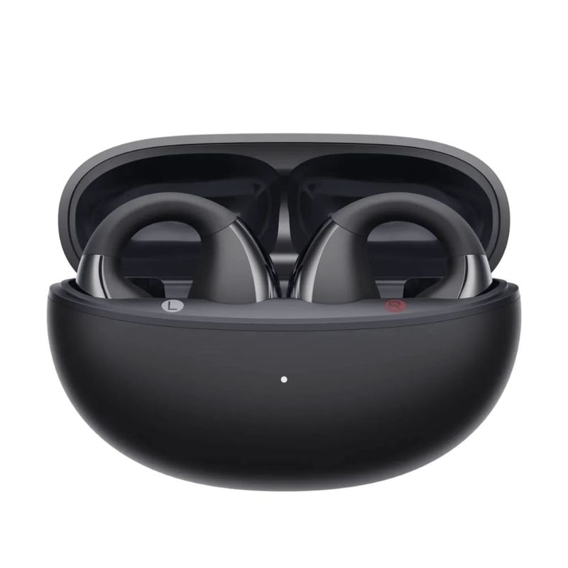 Audífonos Bluetooth QCY Crossky C30 con estuche negro vista frontal