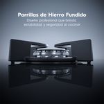 Cocina Electrolux F4EPB 4 quemadores PerfectCook Negro frontal en cocina moderna