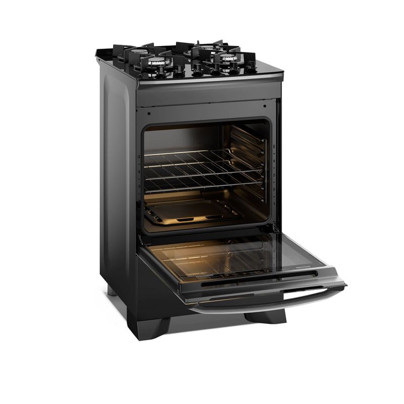 Cocina Electrolux F4EPB 4 quemadores PerfectCook Negro frontal en cocina moderna