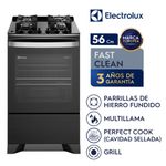 Cocina Electrolux F4EPB 4 quemadores PerfectCook Negro frontal en cocina moderna